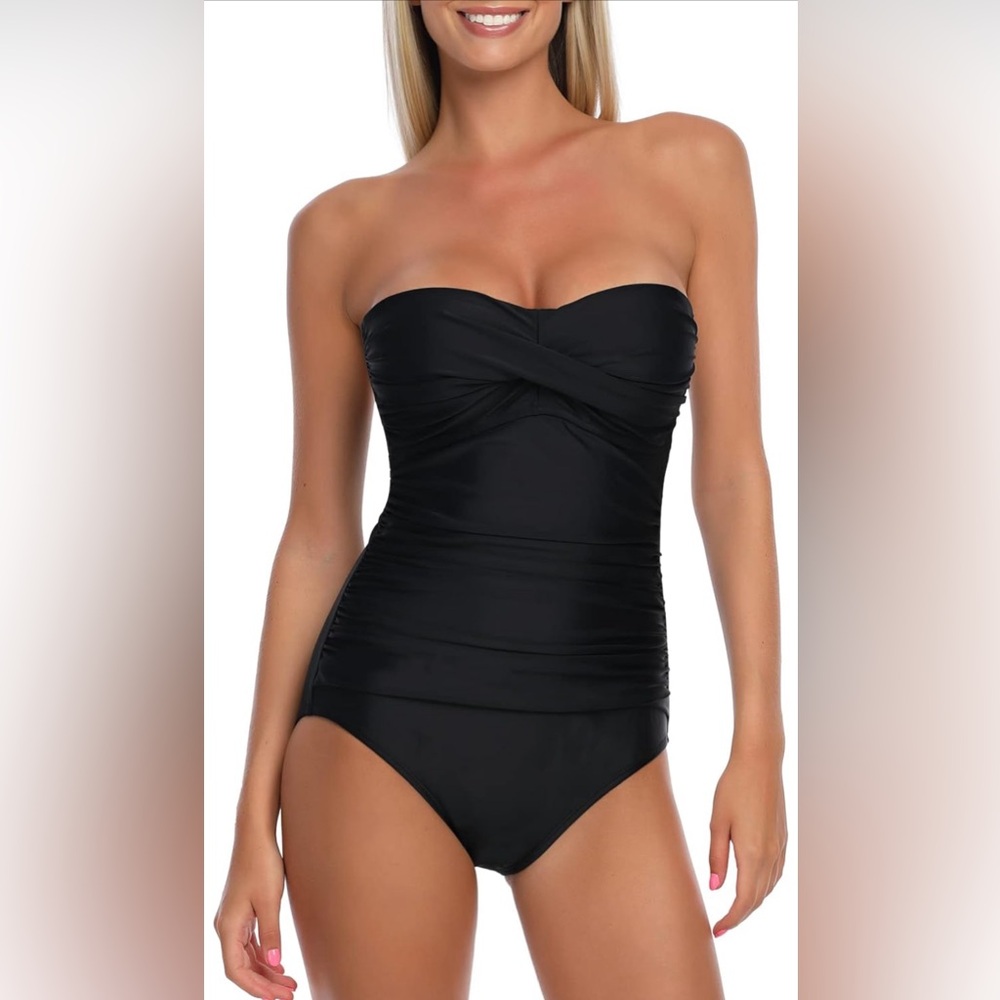 RELLECIGA Women's Strapless One Piece Swimsuit